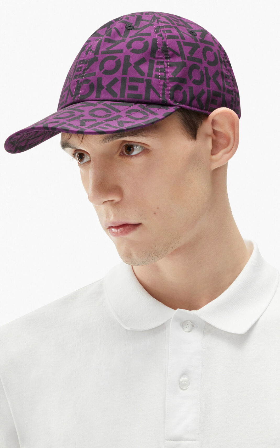 Gorras Kenzo Monogrammed baseball Hombre Moradas BYG876543